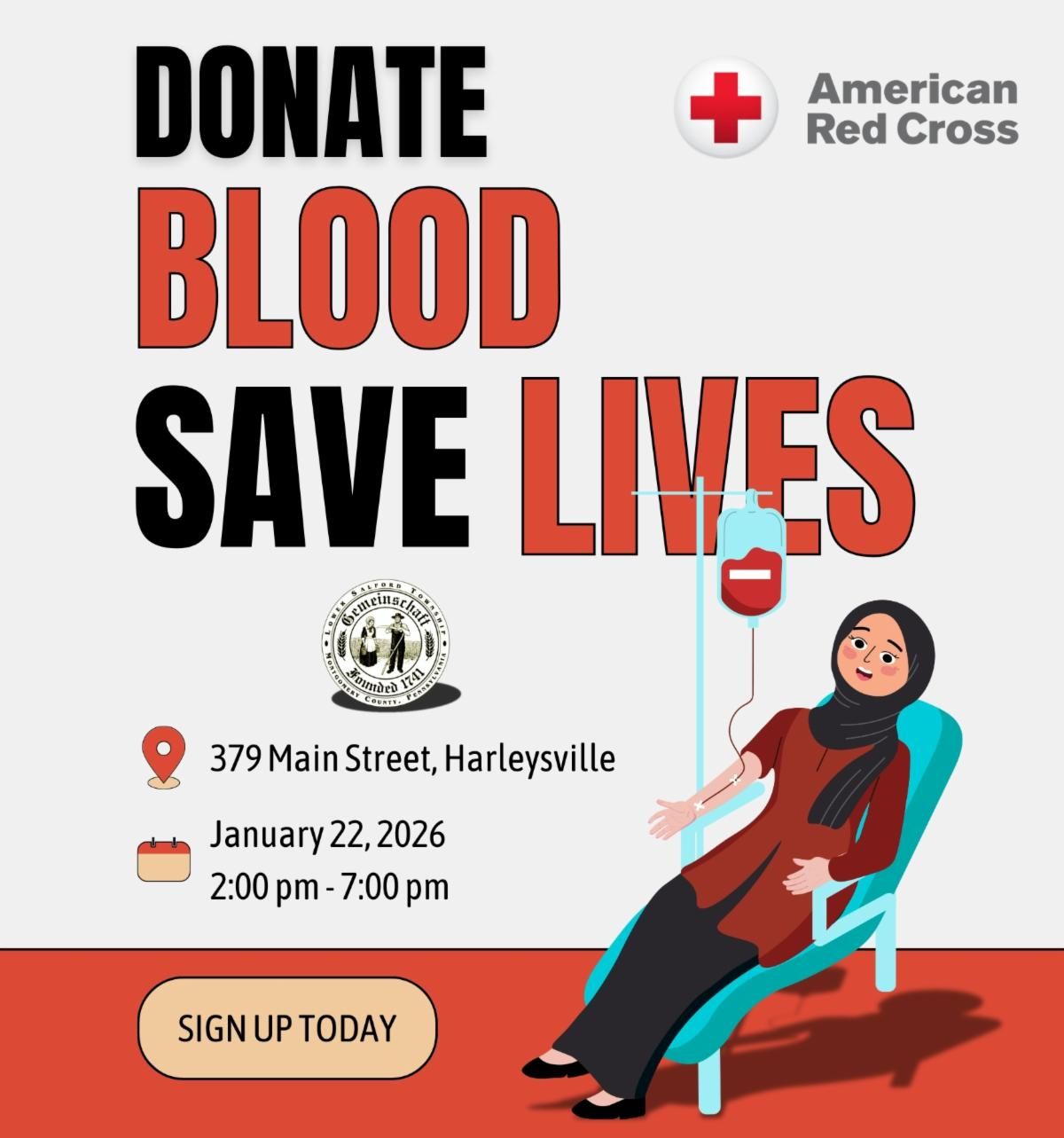 Red Cross Blood Drive January 22nd