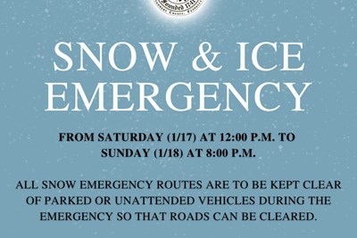Snow Emergency (1/17-1/18)